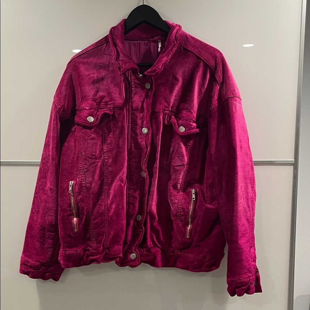 Free People Vibrant Pink Jacket